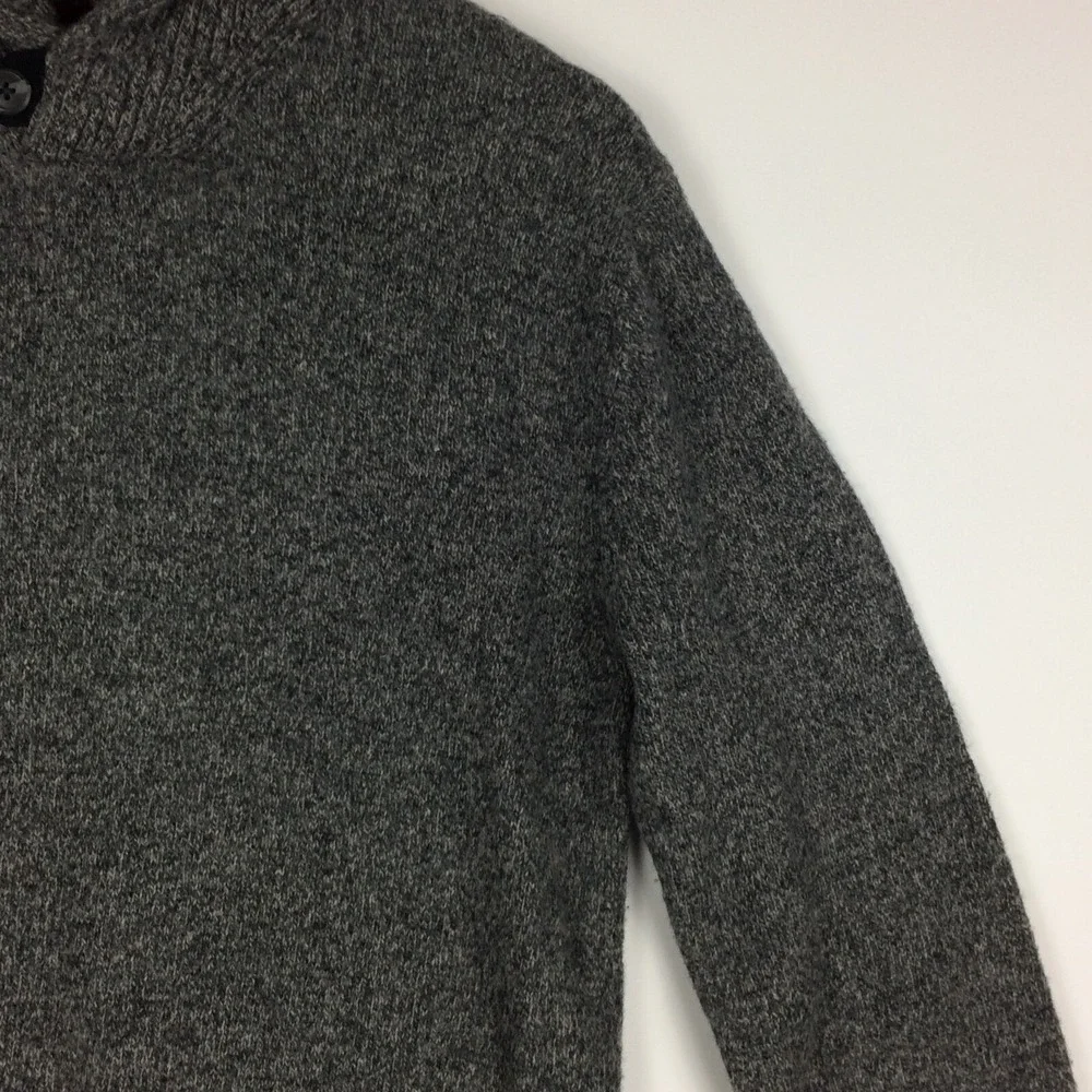 Hudson North Sweater Mens Small Wool Blend Shawl Collar Long Sleeve Grey Outdoor - Picture 5 of 16